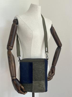 "Flickenwerk II/7" - KHAKI-DUNKELBLAU